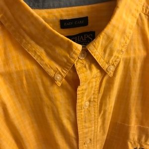 Yellow Plaid Chaps/Polo Button Down - Large